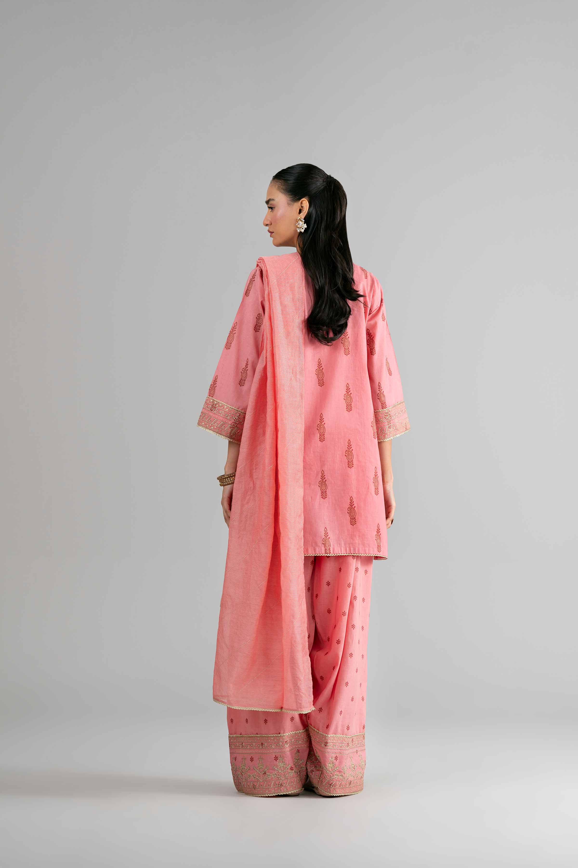 3 Piece - Printed Embroidered Suit - PMD26-42 M