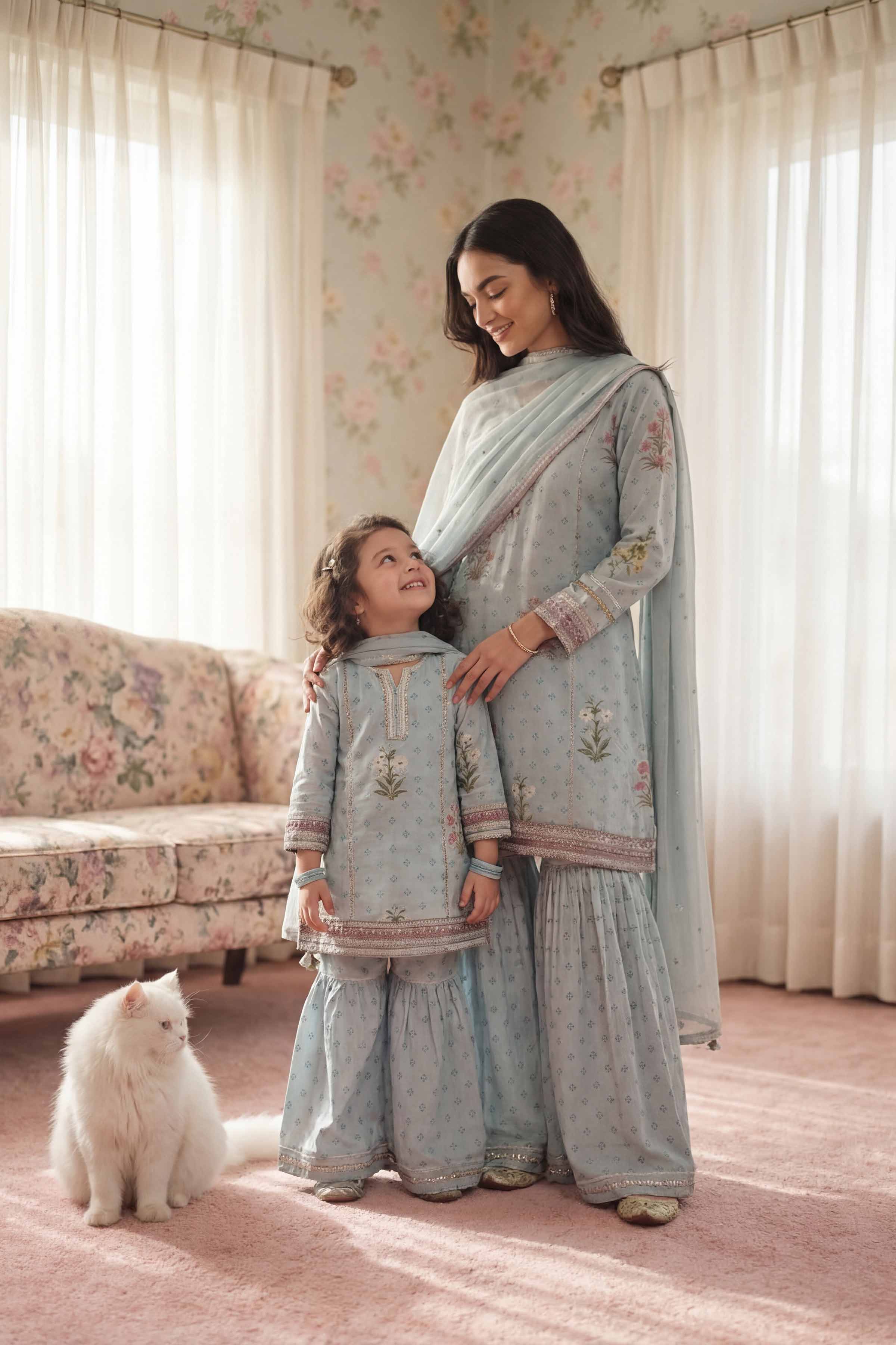 3 Piece - Embroidered Suit - PMD26-43 M