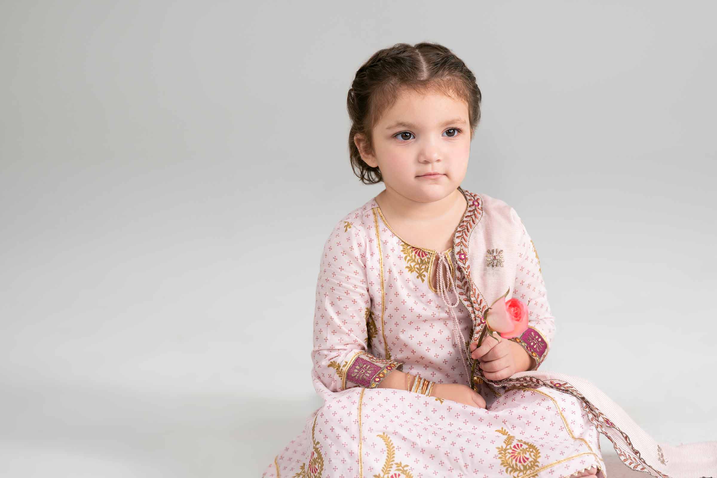 3 Piece - Printed Embroidered Suit - PMD26-44 D