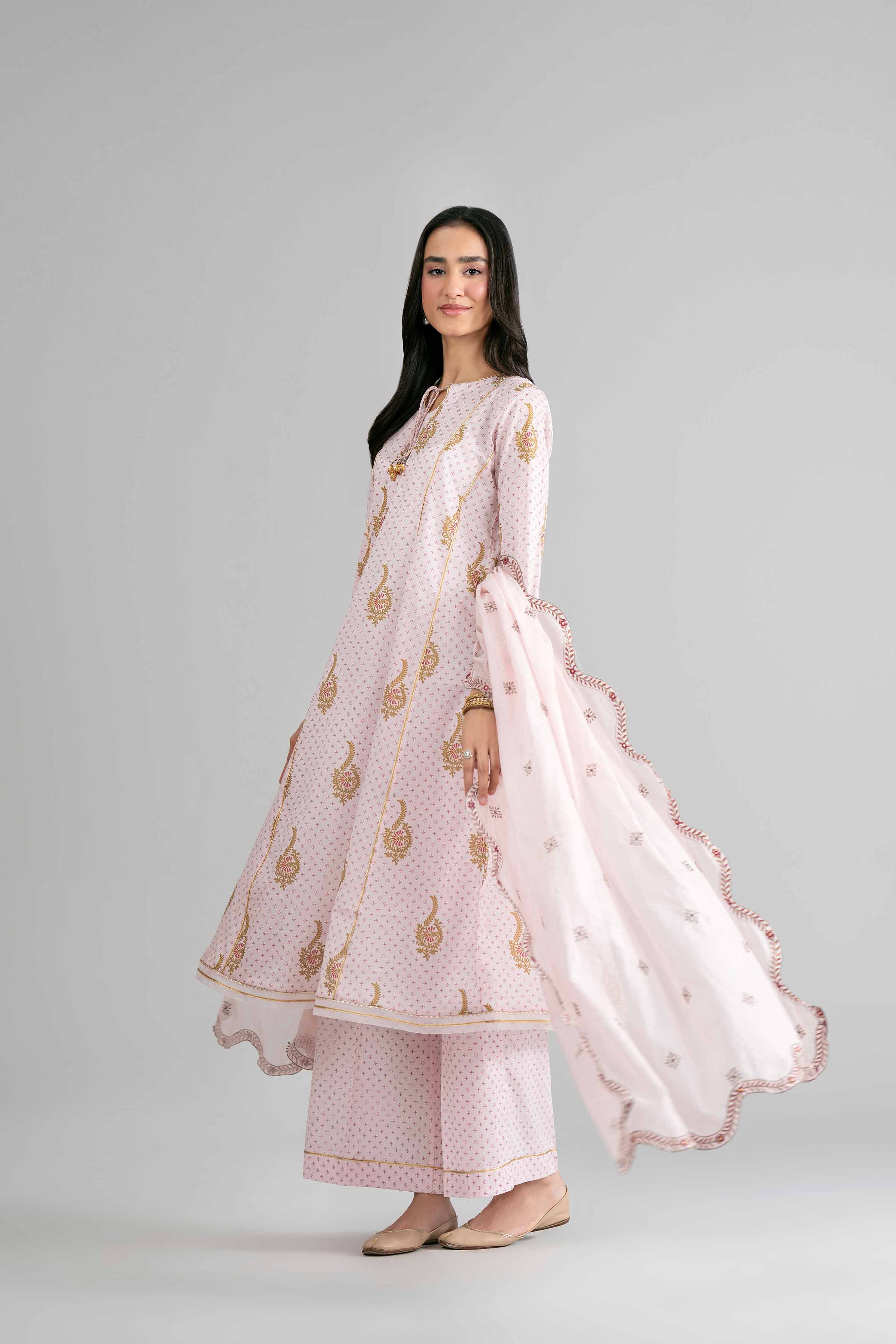 3 Piece - Printed Embroidered Suit - PMD26-44 M