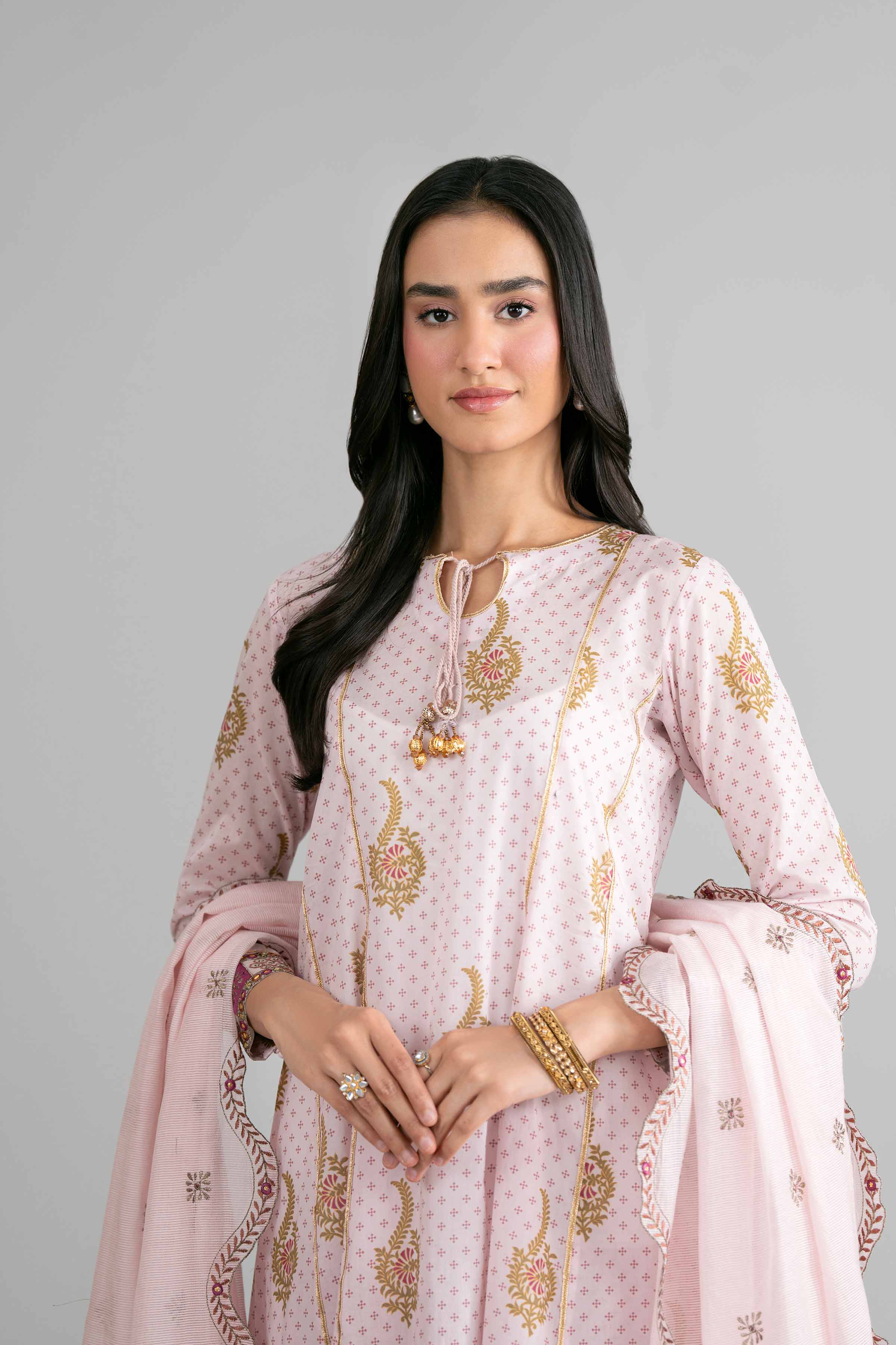 3 Piece - Printed Embroidered Suit - PMD26-44 M