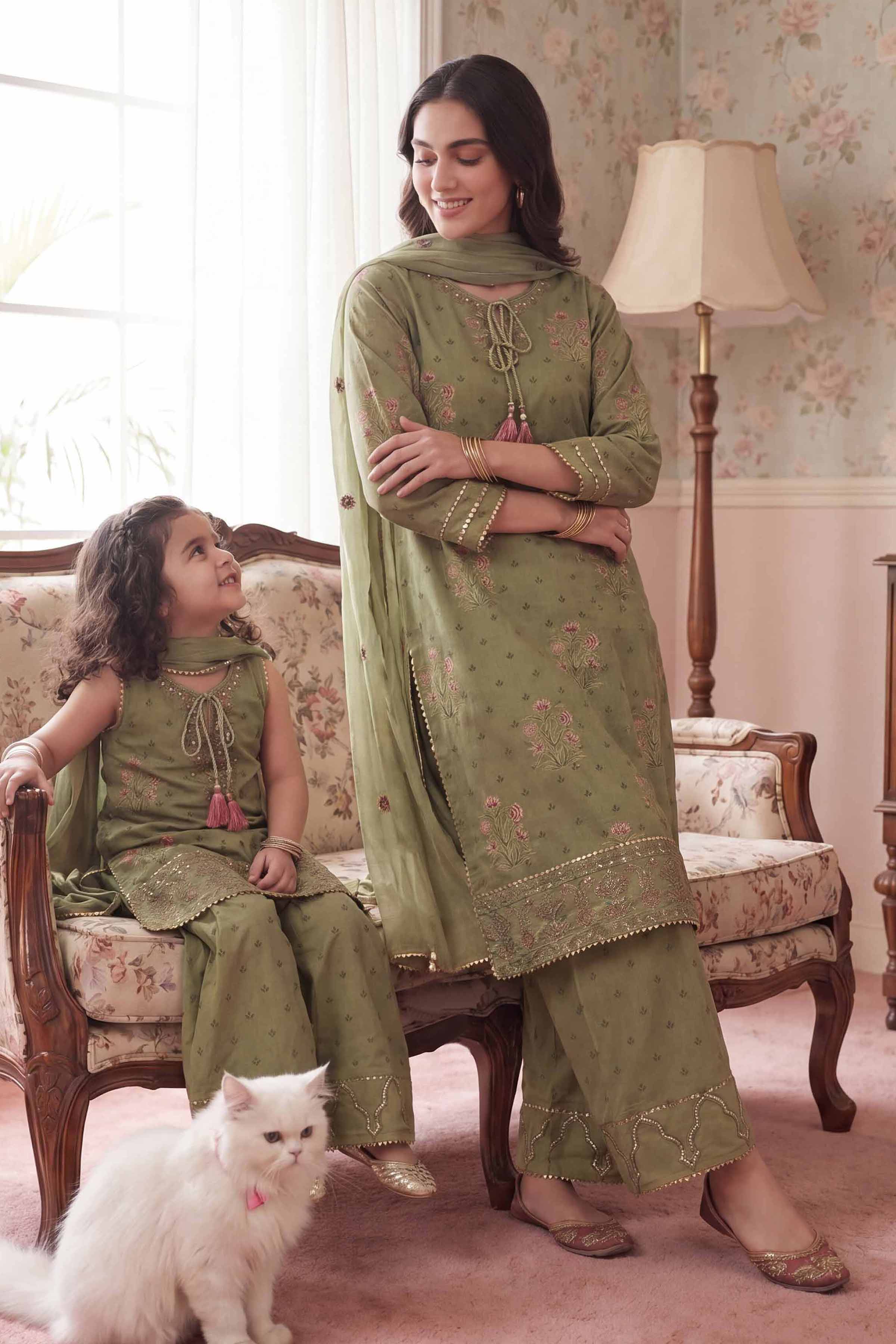 3 Piece - Printed Embroidered Suit - PMD26-46 M