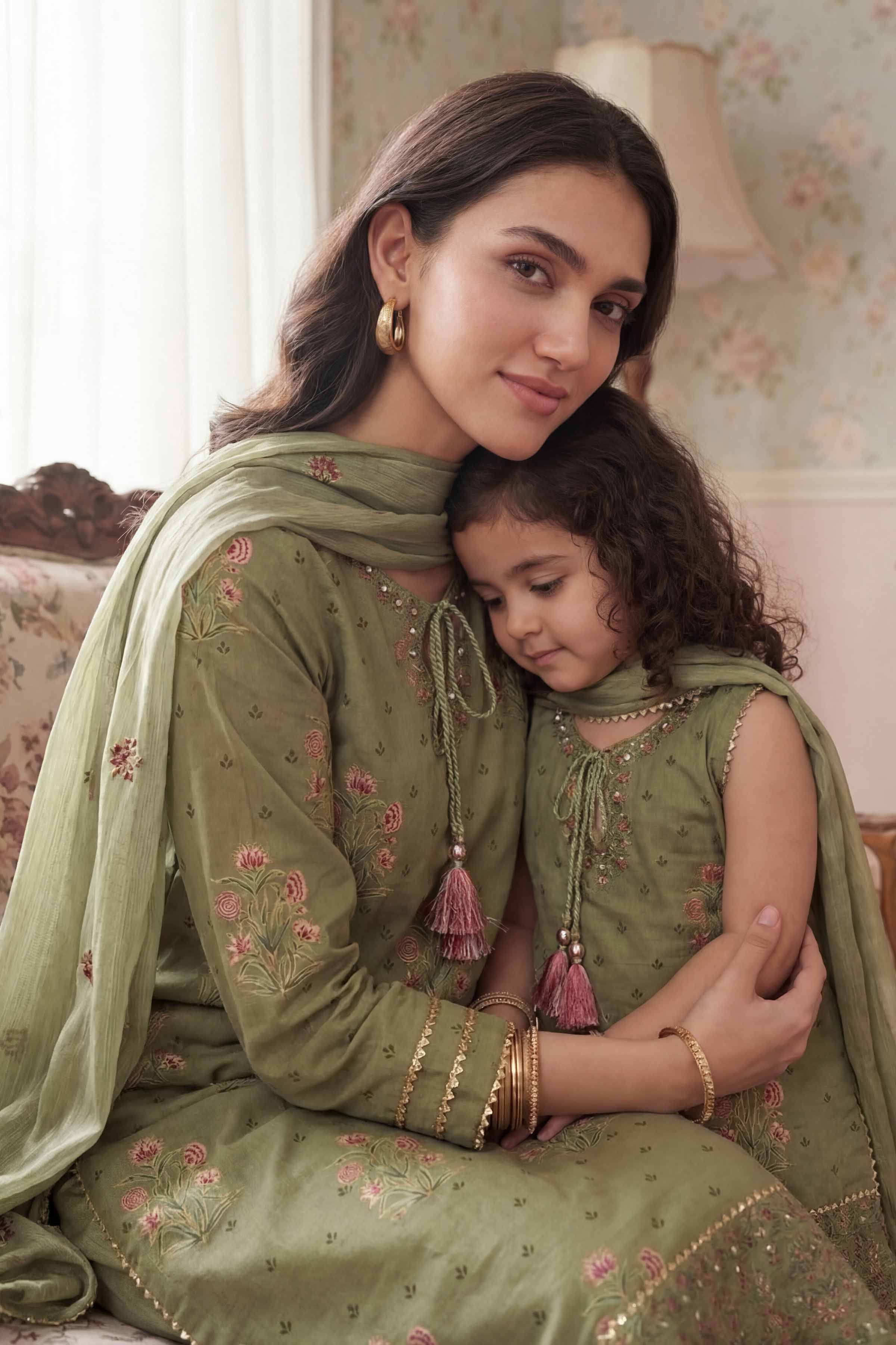 3 Piece - Printed Embroidered Suit - PMD26-46 M