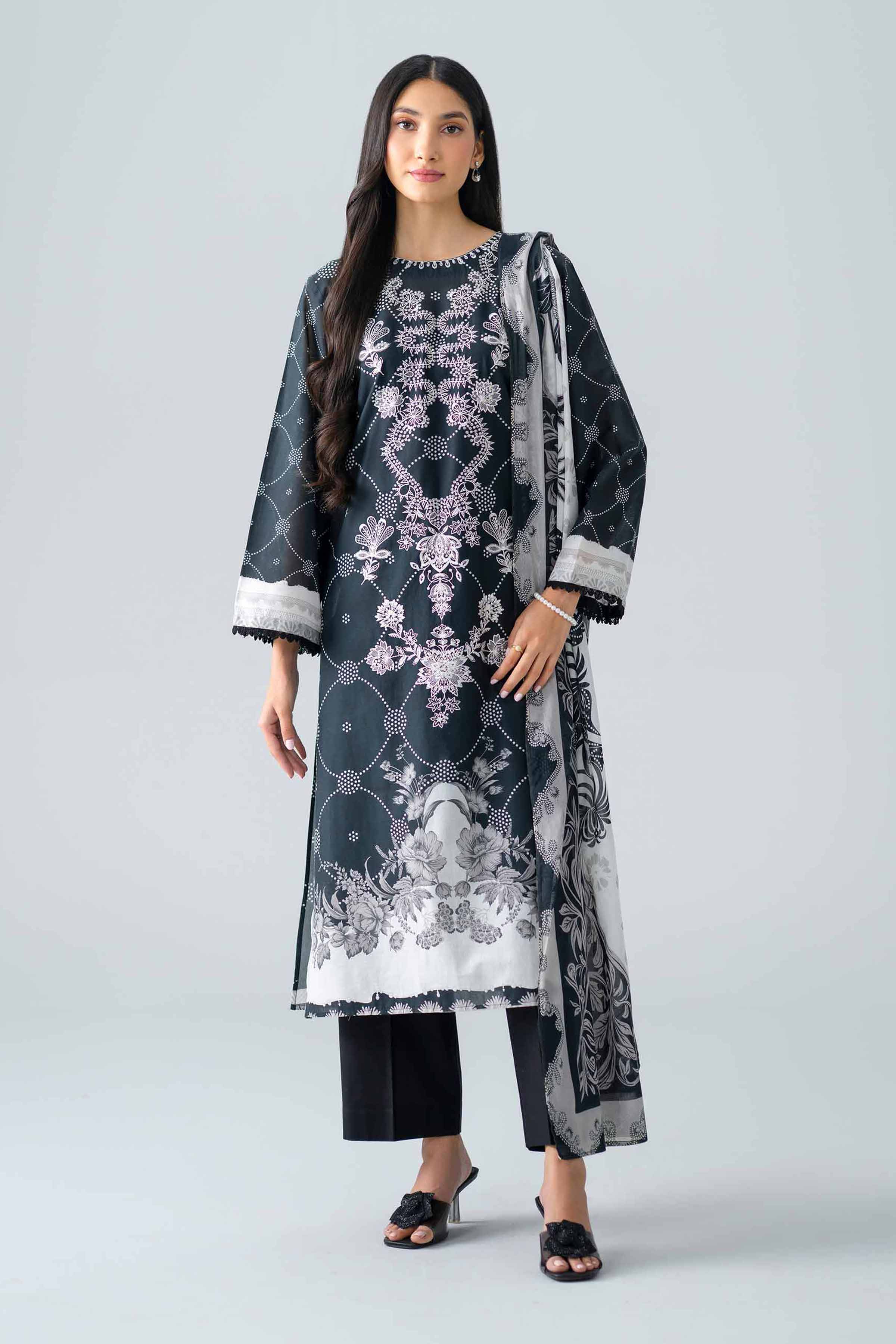 3 Piece - Embroidered Suit - PMS26-05