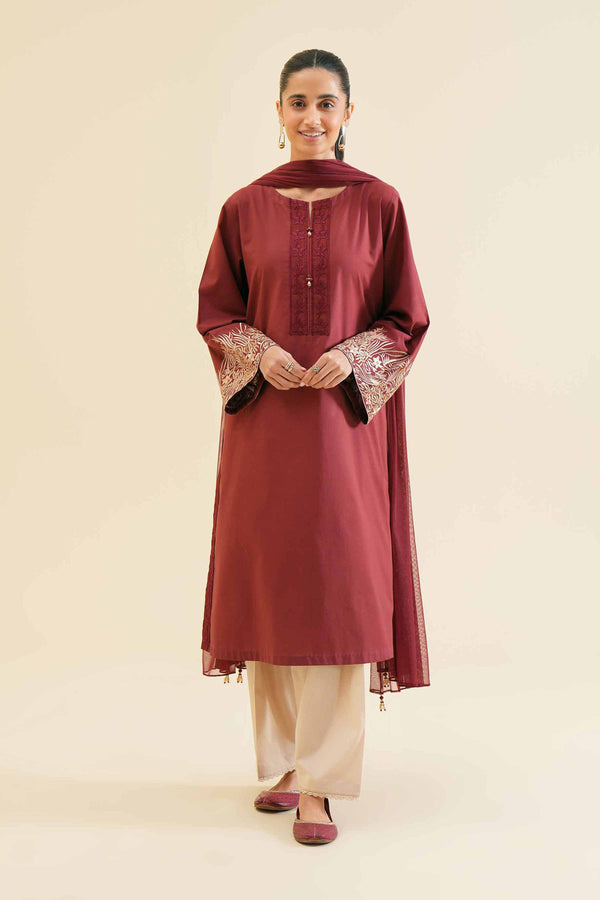 2-Piece - Embroidered Suit  - PS24-118