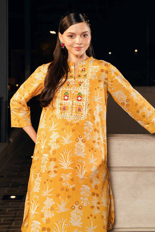 2 Piece - Printed Embroidered Suit - PS24-235