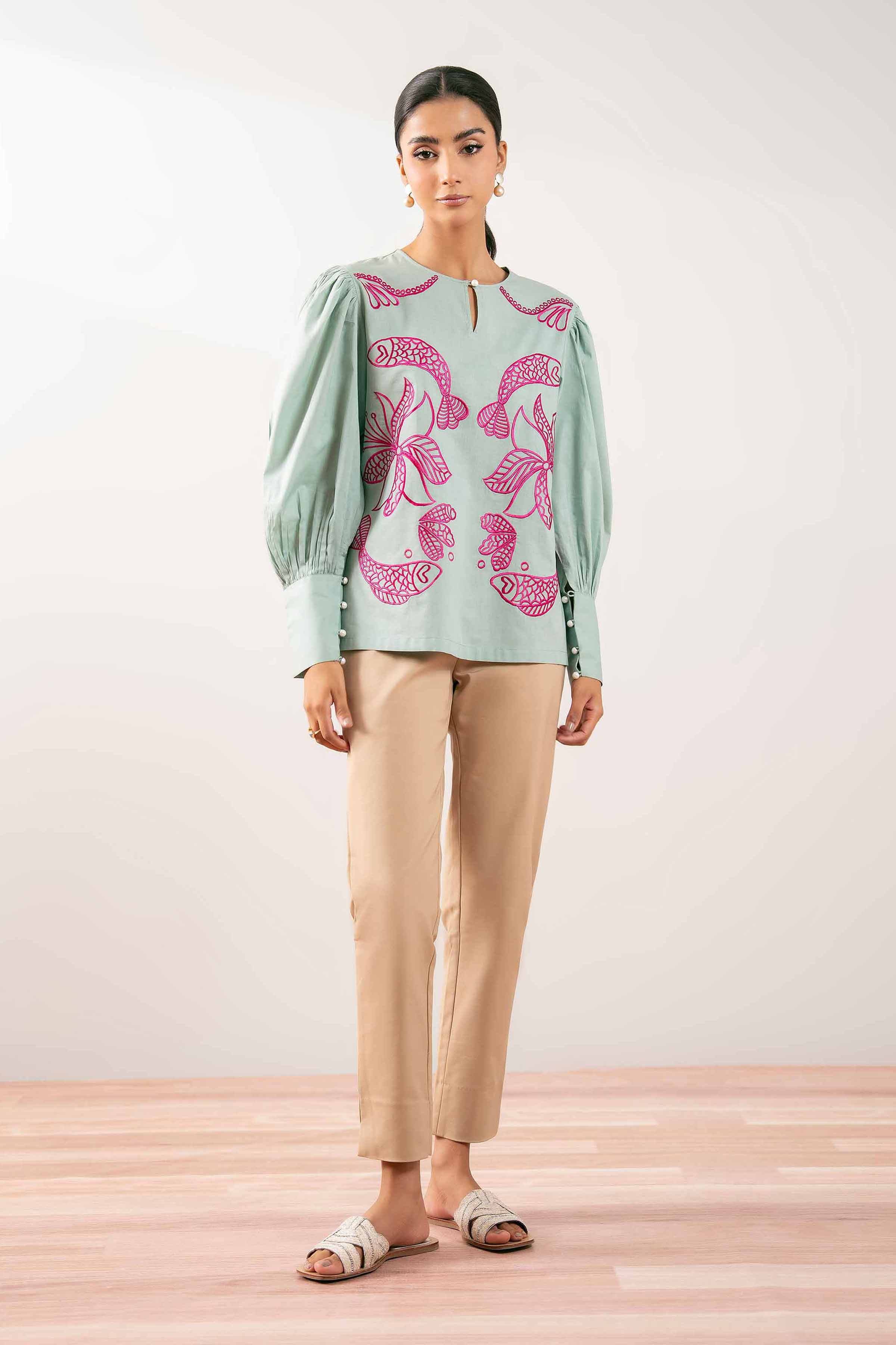 Embroidered Tunic - PS25-109 for Women - Pret Collection | Nishat | Shop Online