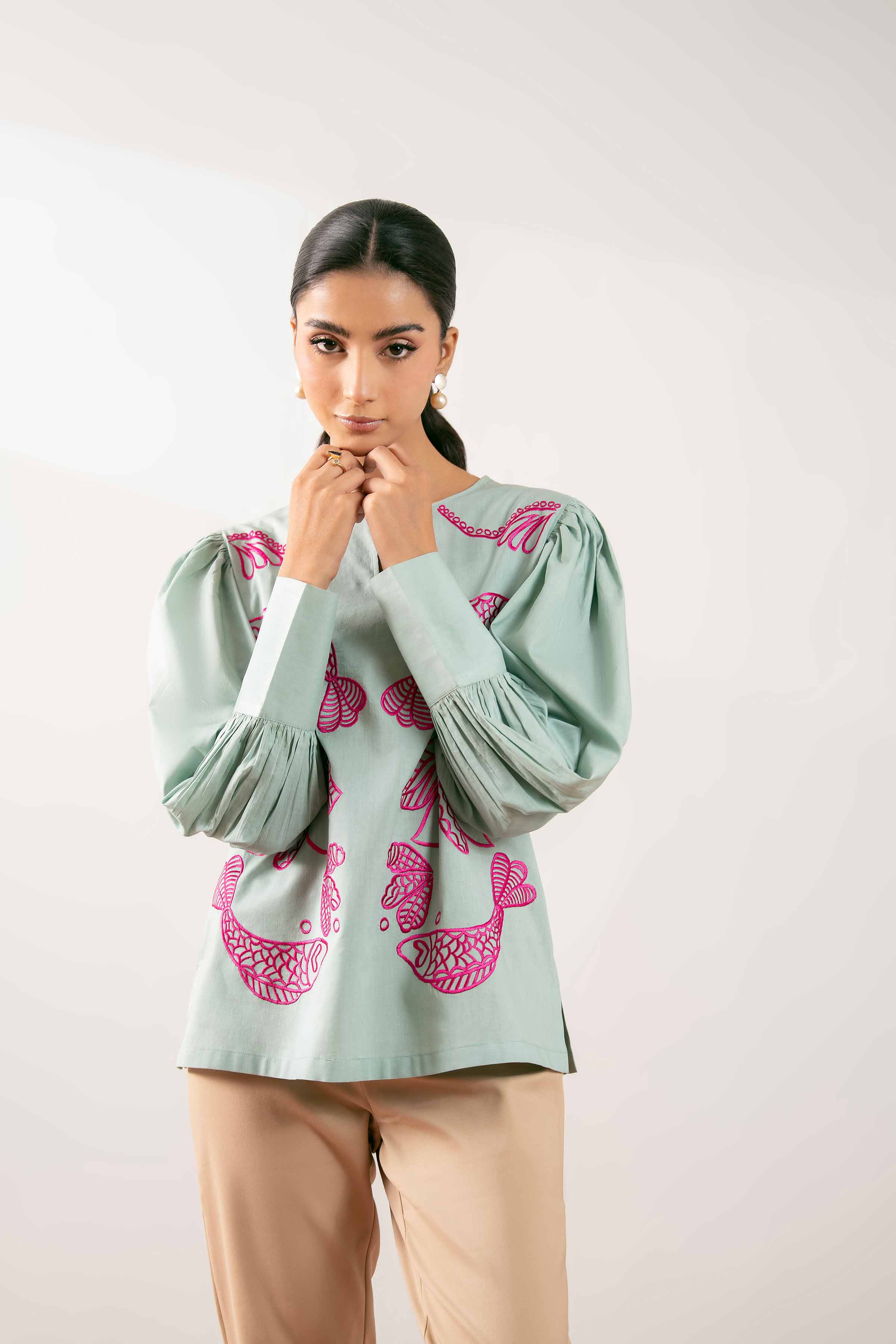 Embroidered Tunic - PS25-109 for Women - Pret Collection | Nishat | Shop Online