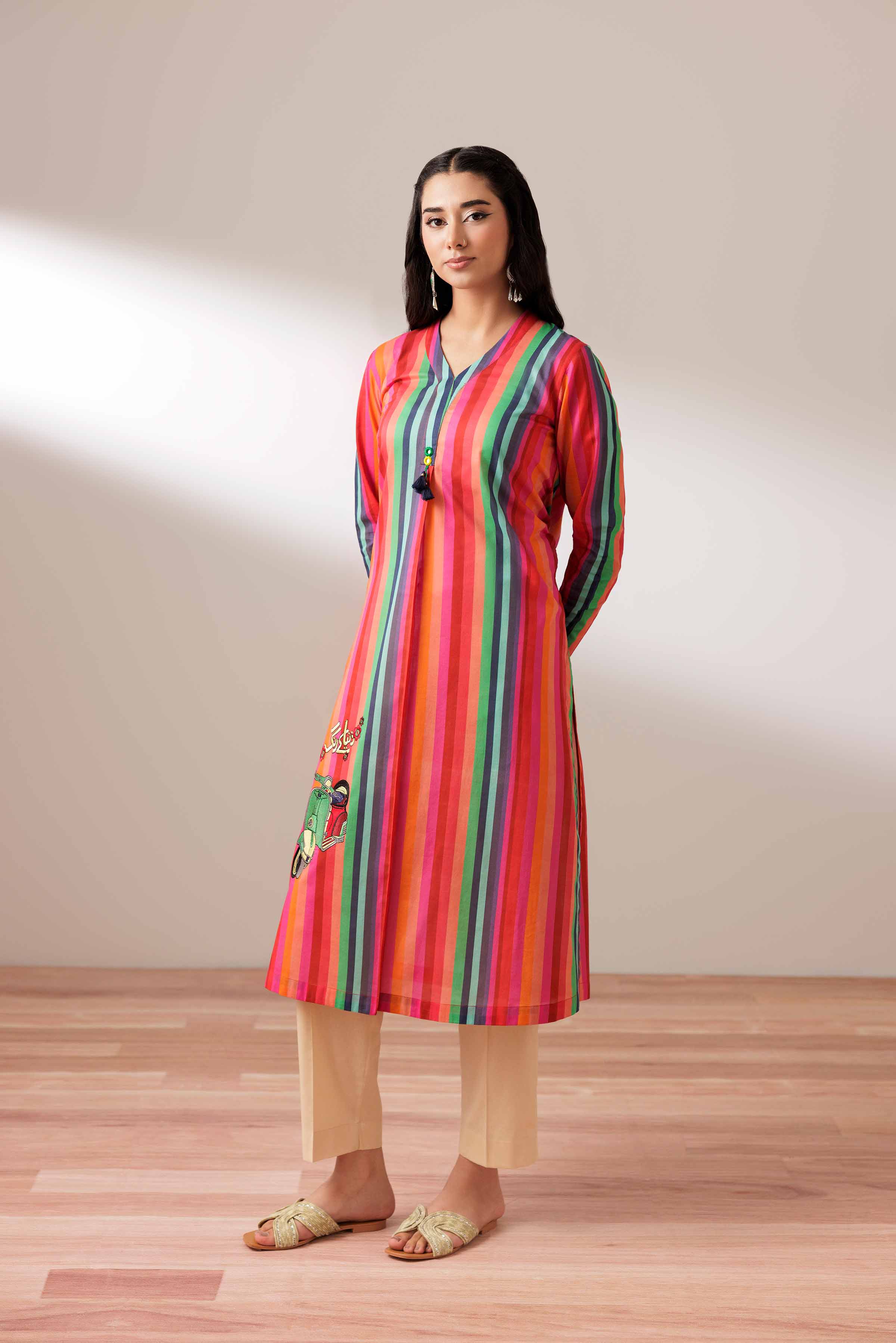 Printed Embroidered Shirt - PS25-188 for Women - Pret Collection | Nishat | Shop Online