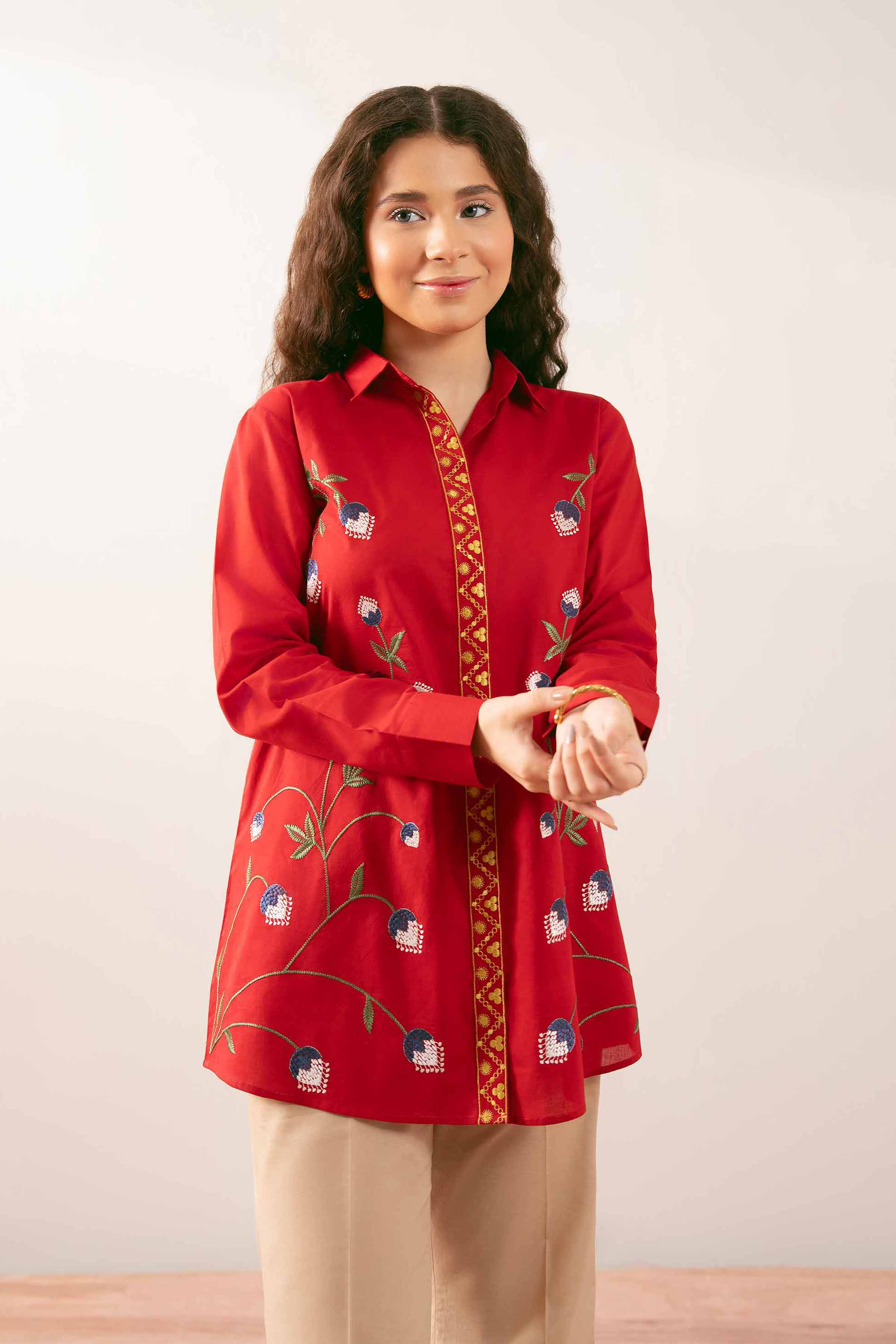 Embroidered Tunic - PS25-198 for Women - Pret Collection | Nishat | Shop Online