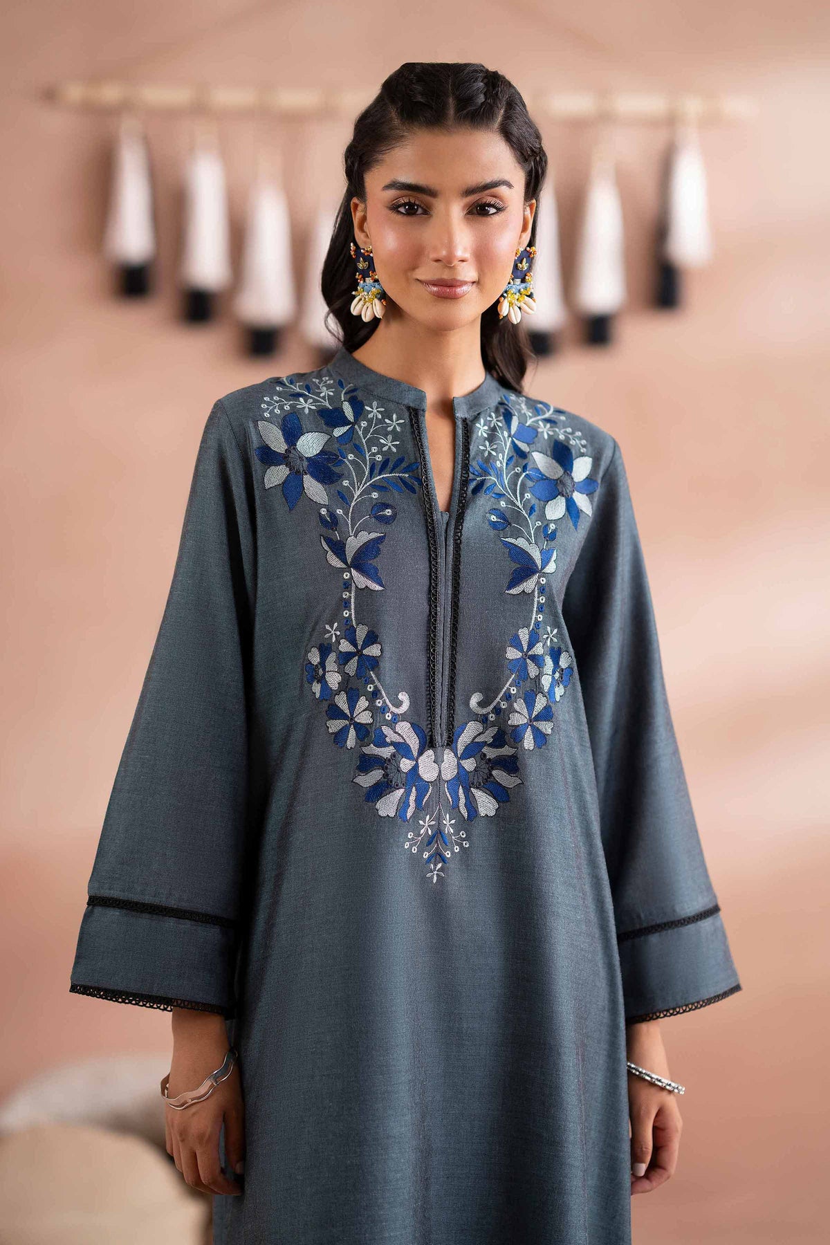 Embroidered Shirt - PS25-215 for Women - Pret Collection | Nishat | Shop Online