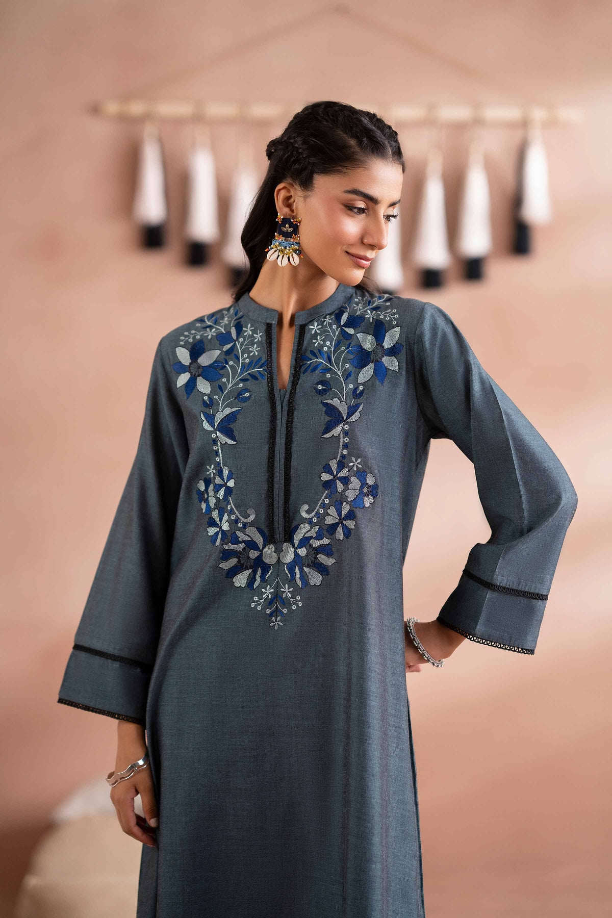 Embroidered Shirt - PS25-215 for Women - Pret Collection | Nishat | Shop Online