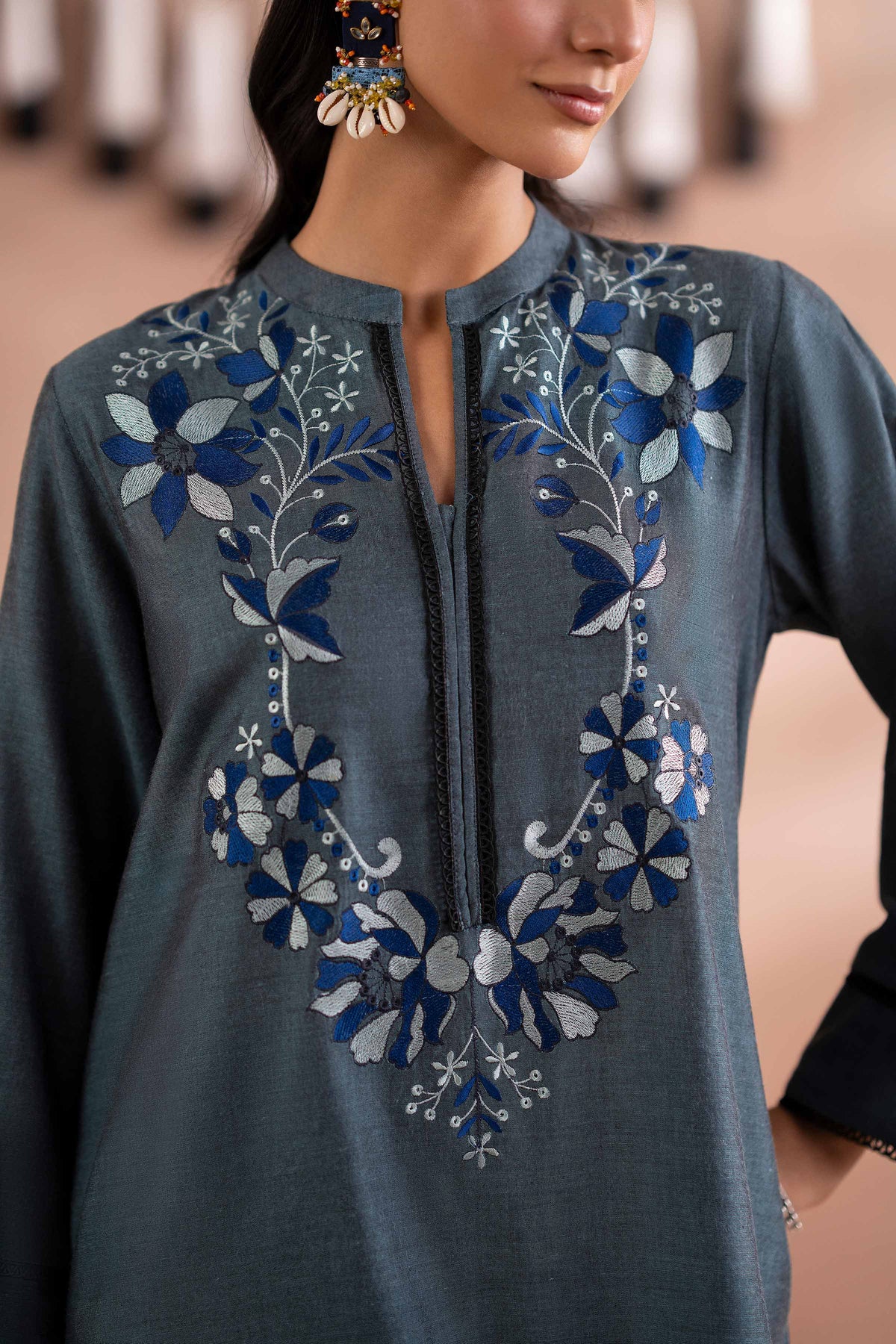 Embroidered Shirt - PS25-215 for Women - Pret Collection | Nishat | Shop Online