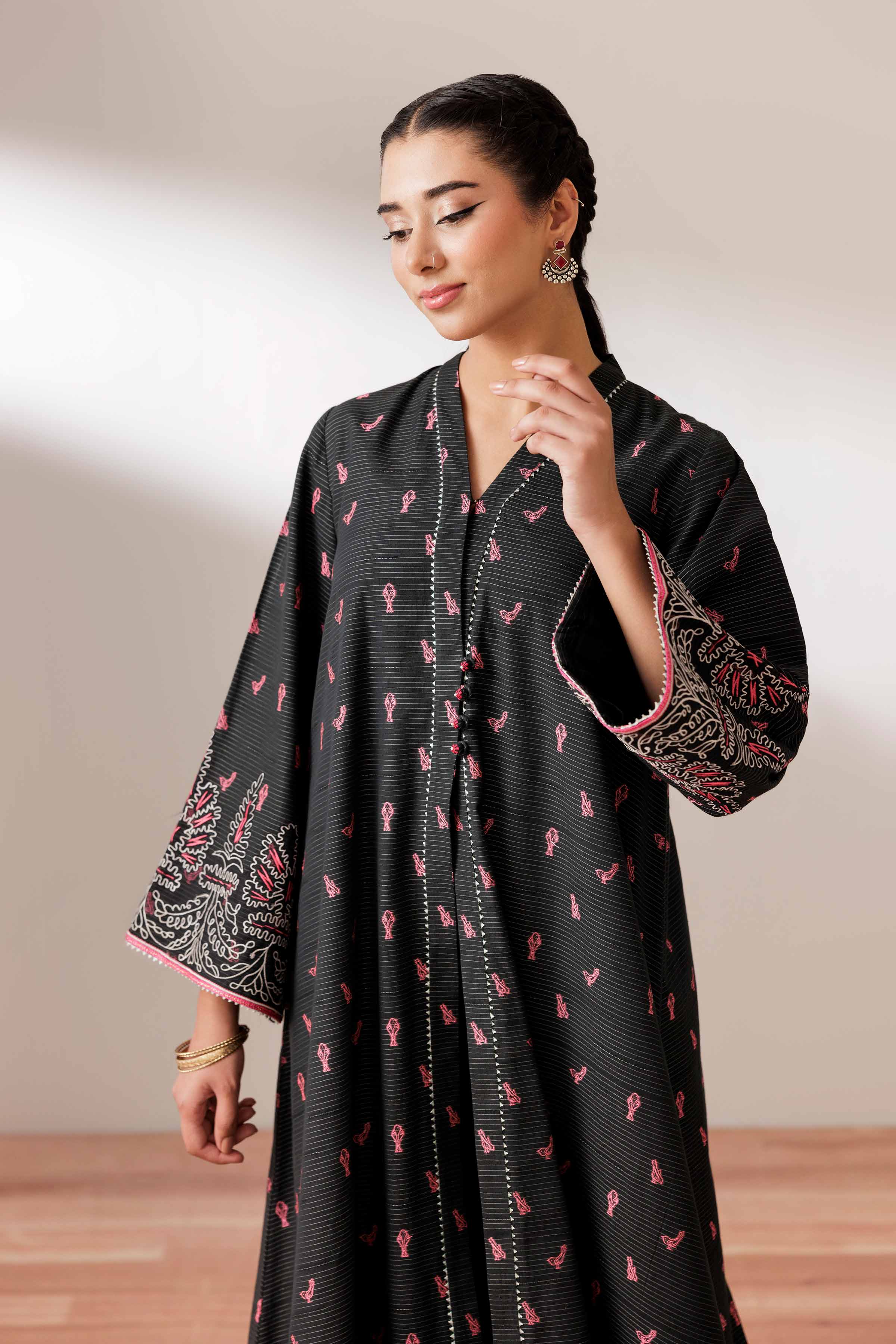 Printed Embroidered Jacket - PS25-73 for Women - Pret Collection | Nishat | Shop Online
