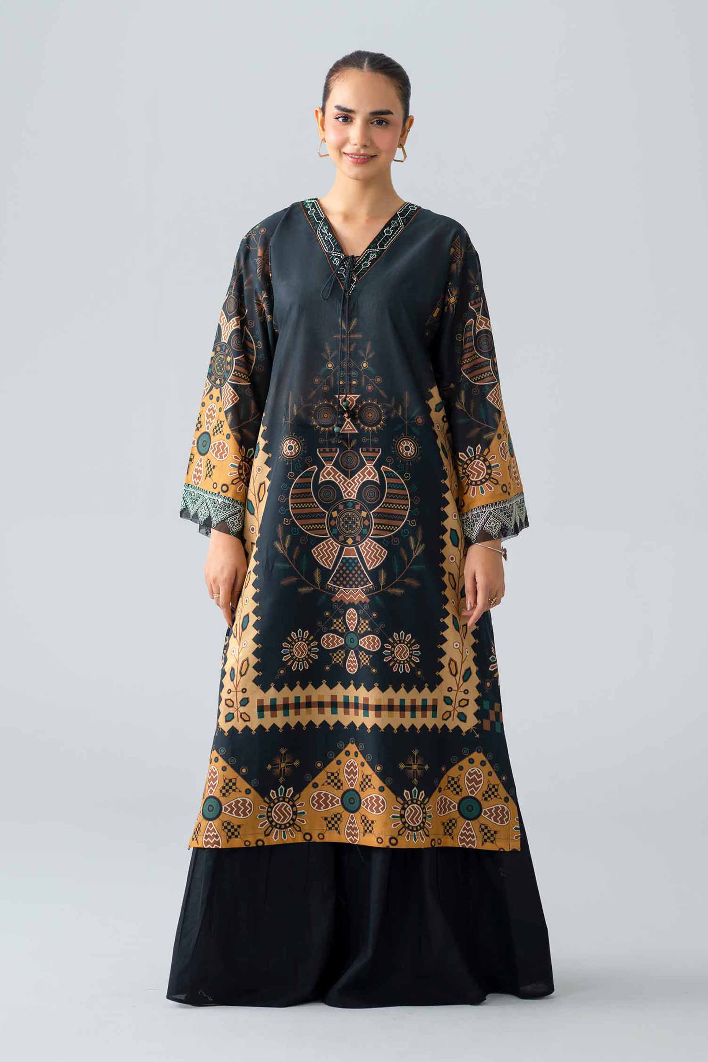 Printed Embroidered Shirt - PS26-09