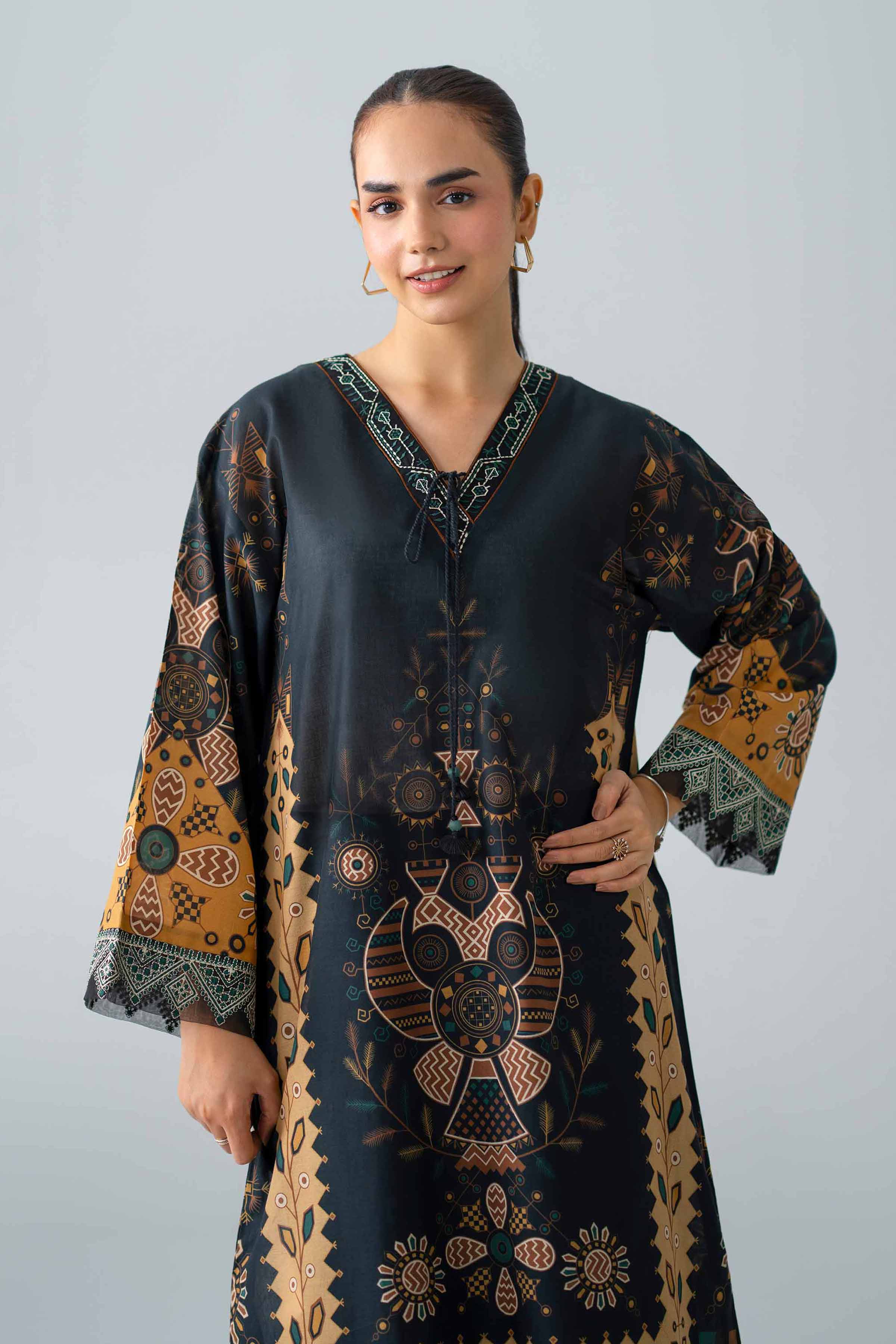 Printed Embroidered Shirt - PS26-09