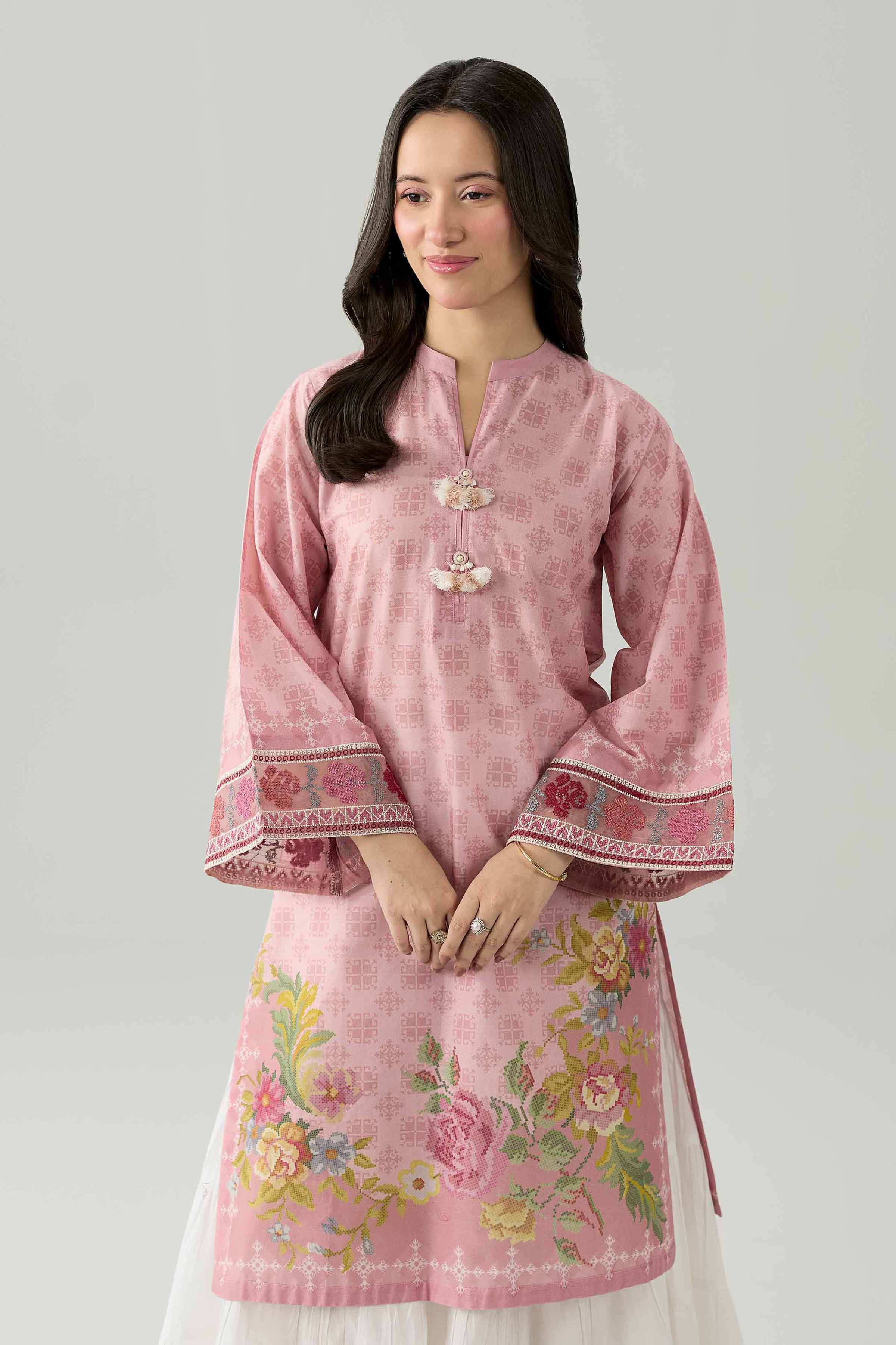 Printed Embroidered Shirt - PS26-10