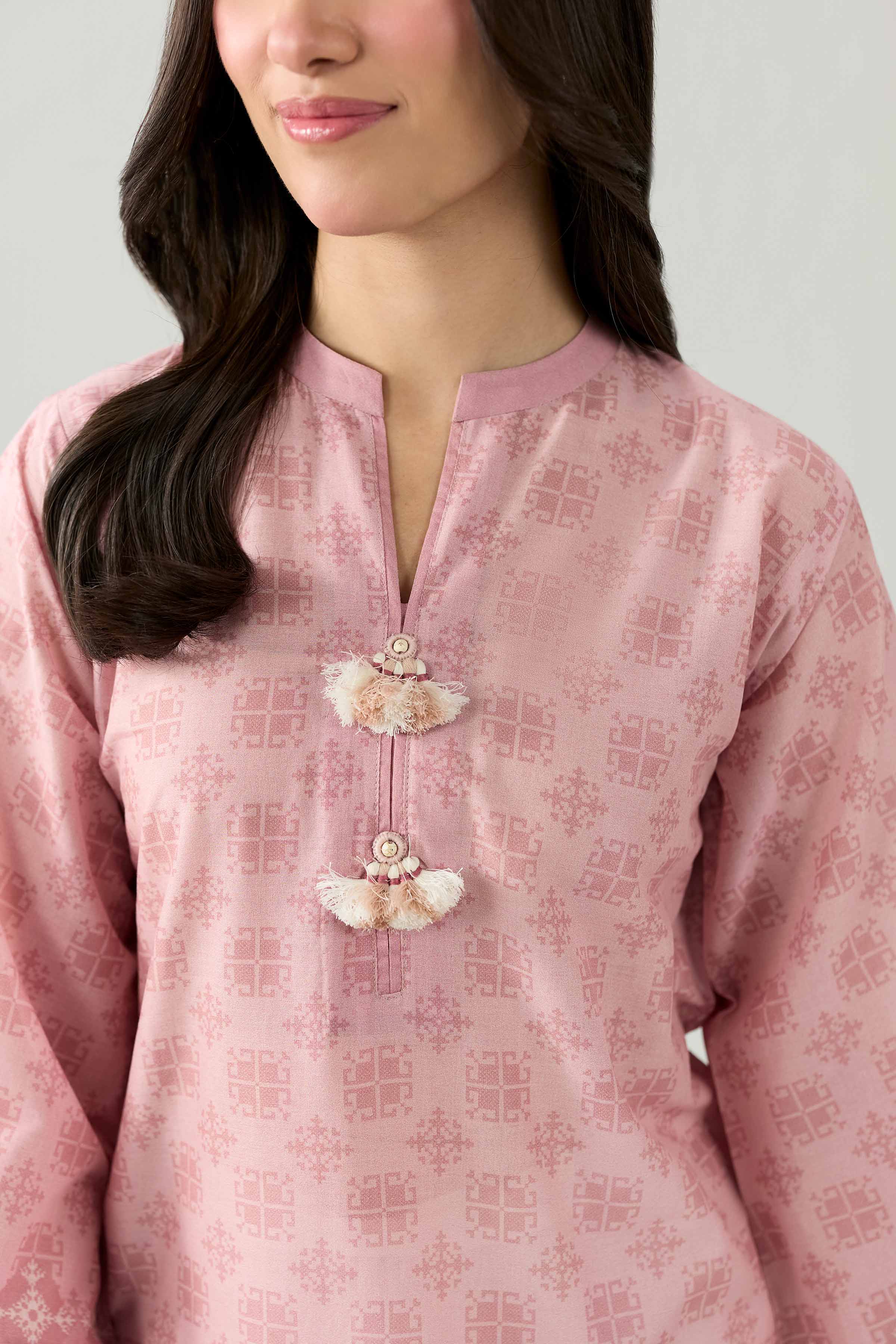 Printed Embroidered Shirt - PS26-10