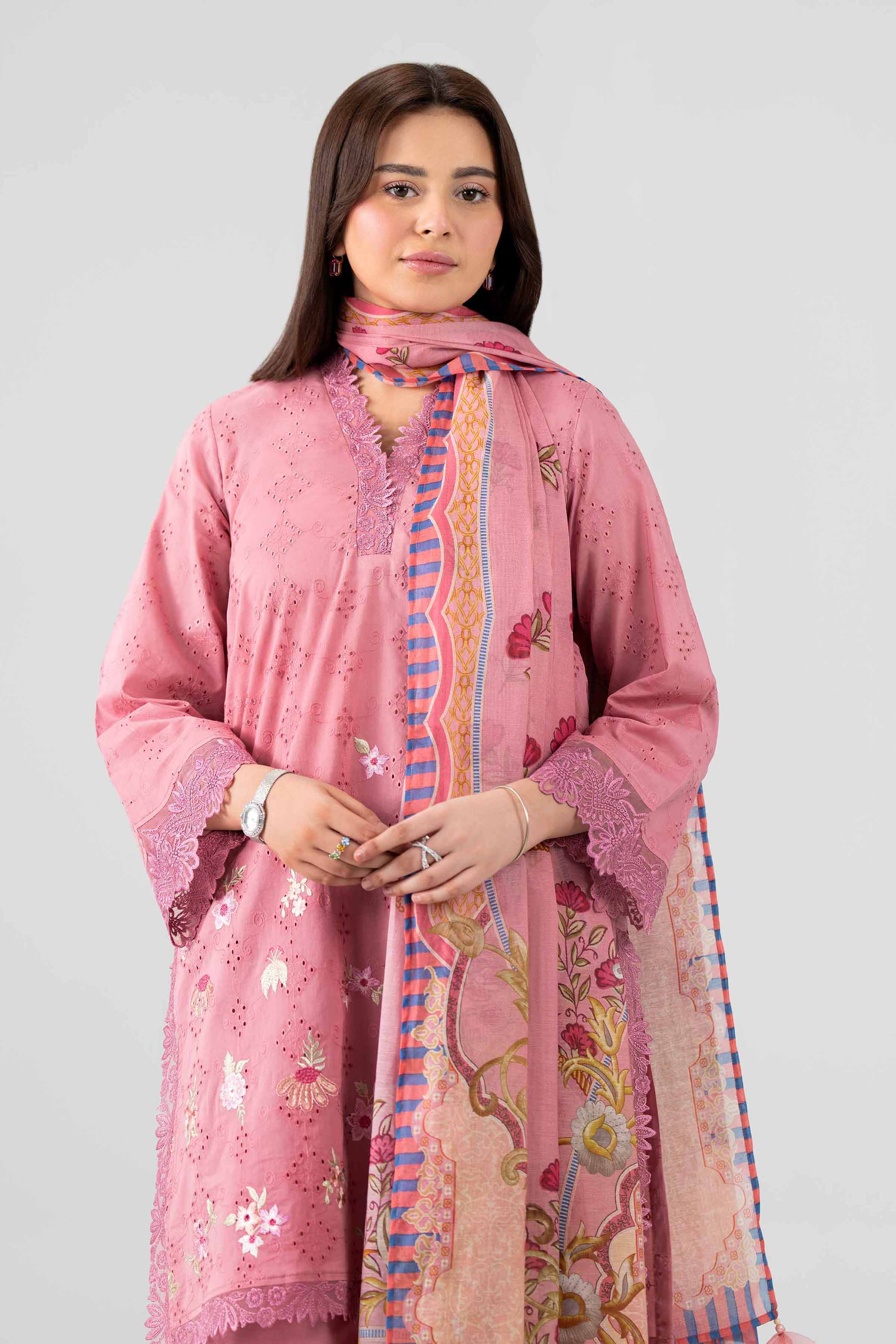 3 Piece - Embroidered Suit - PS26-118