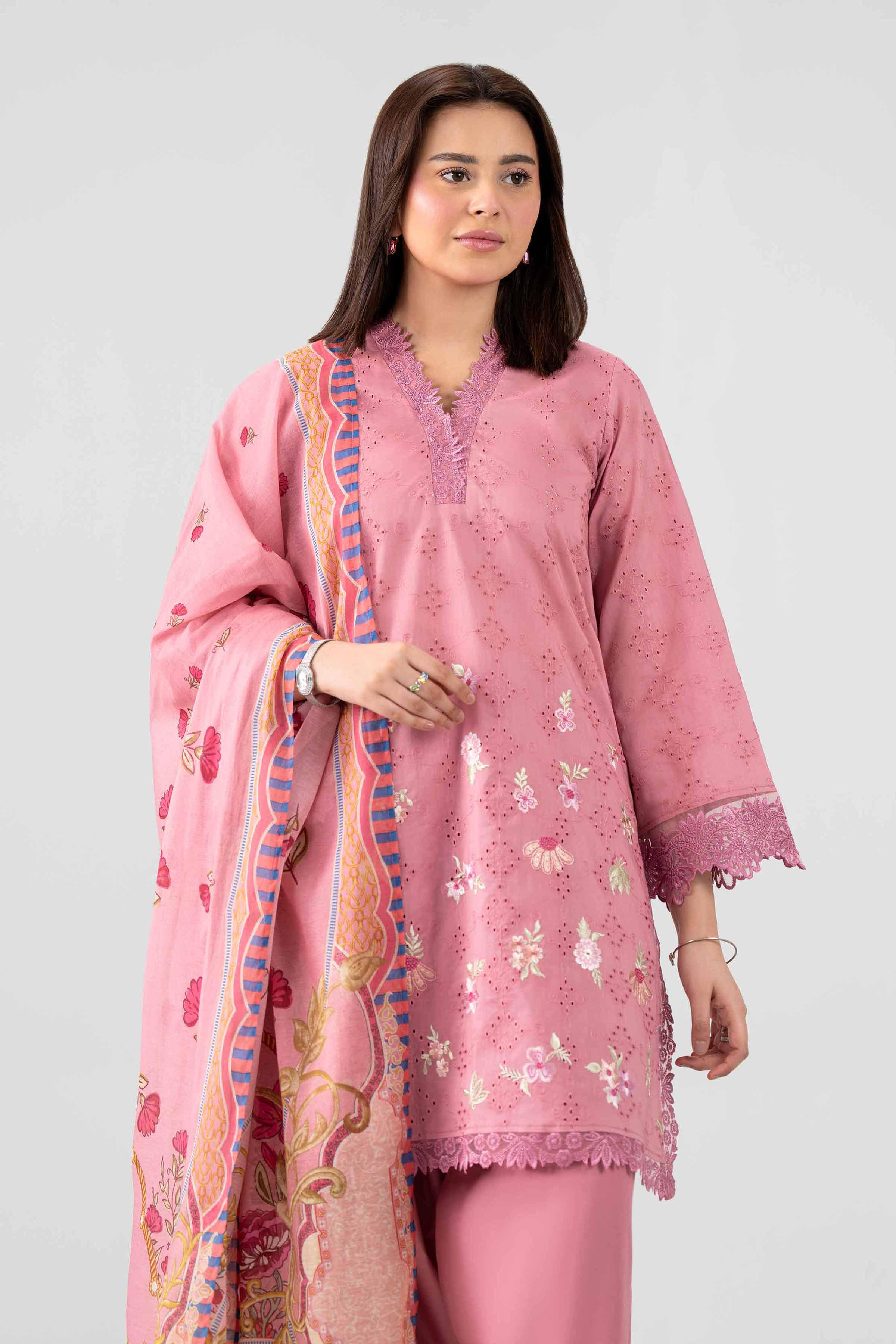 3 Piece - Embroidered Suit - PS26-118