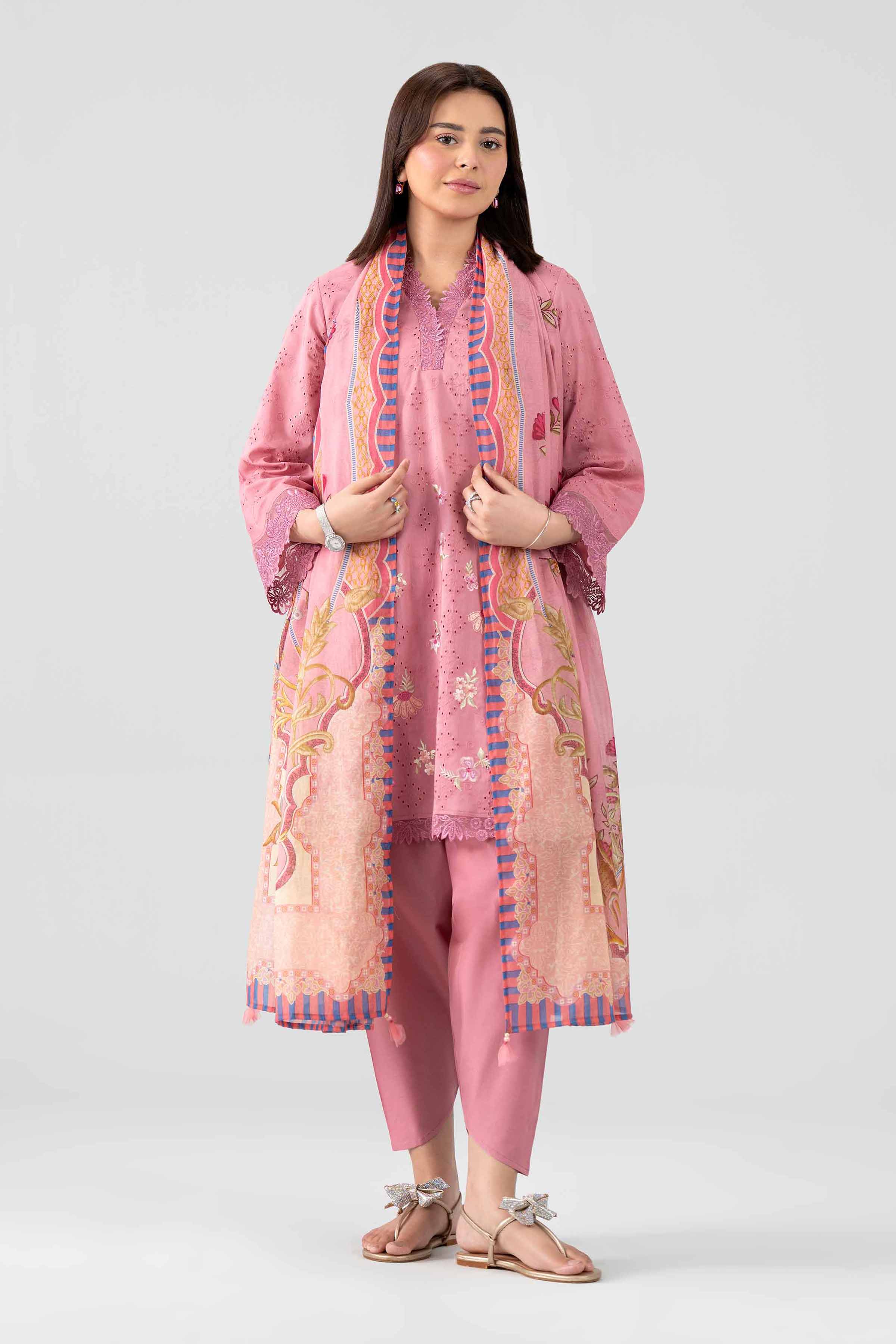 3 Piece - Embroidered Suit - PS26-118
