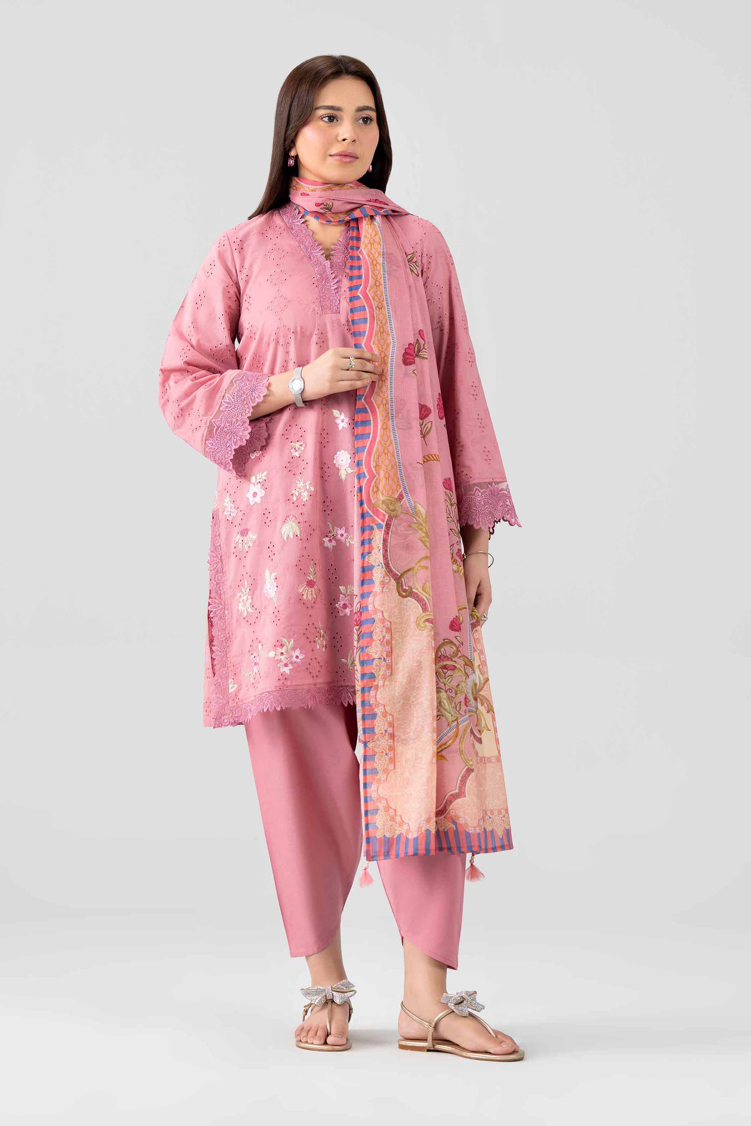 3 Piece - Embroidered Suit - PS26-118
