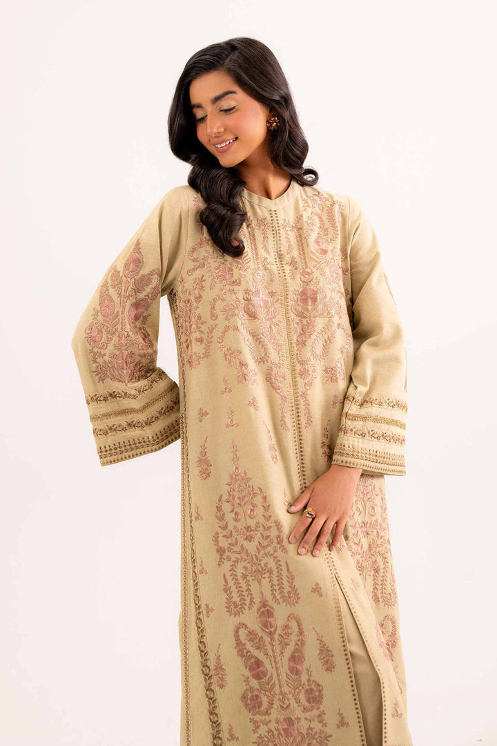 2 Piece Beige Karandi Co-ord Set