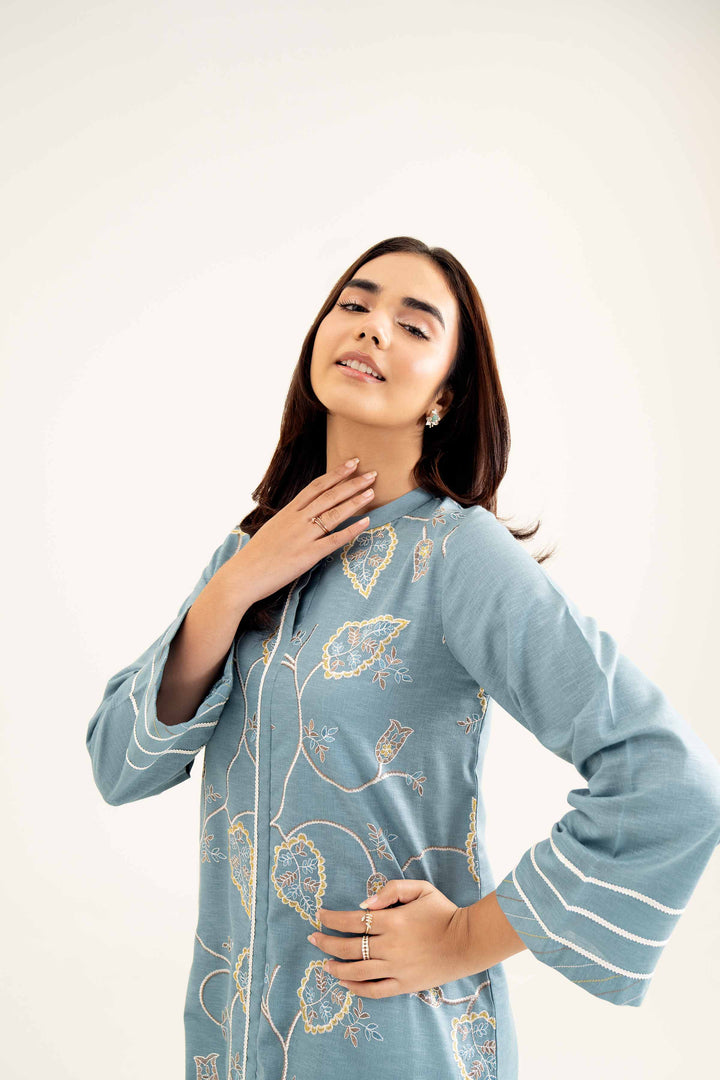 Aqua Karandi Embroidered Winter Shirt