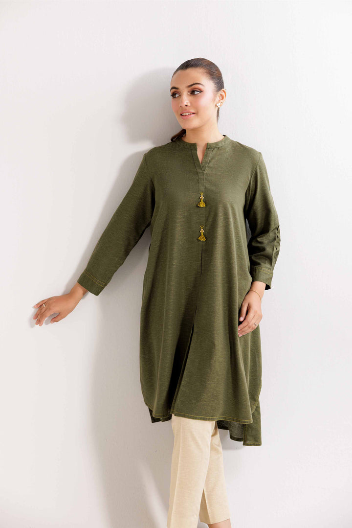 Karandi Green Basic Shirt