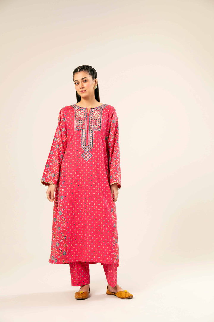 2 Piece Pink Karandi Suit