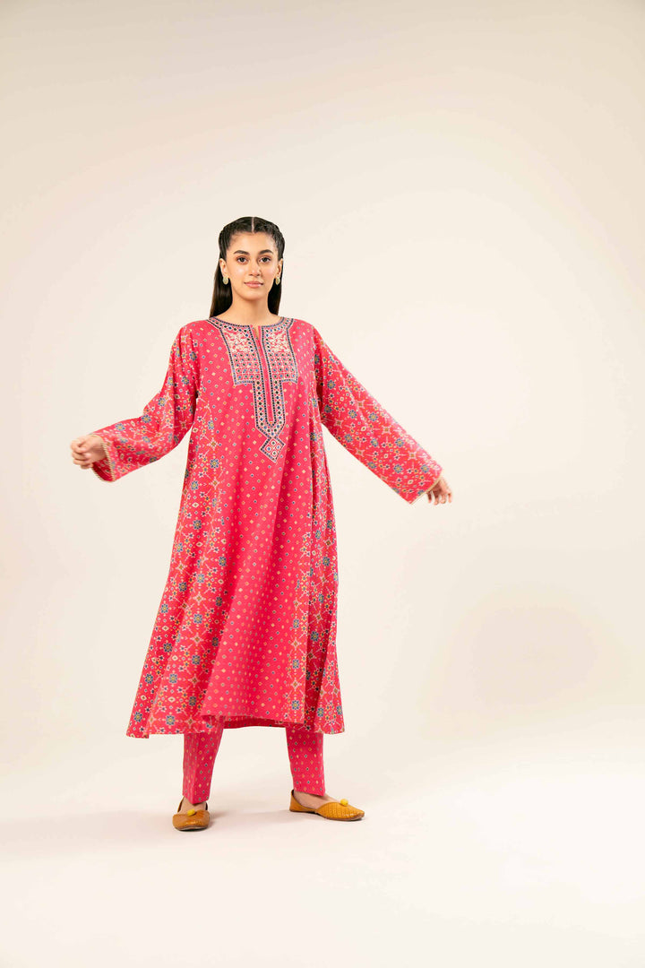 2 Piece Pink Karandi Suit