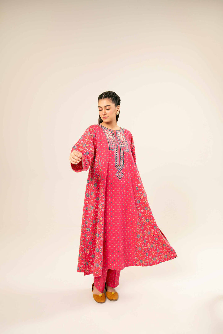 2 Piece Pink Karandi Suit