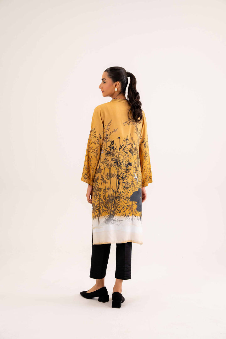 Linen Mustard Printed Shirt