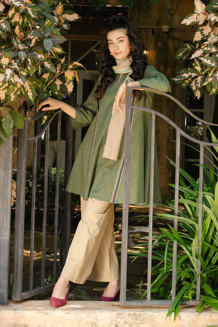 Green Karandi Embroidered Winter Suit