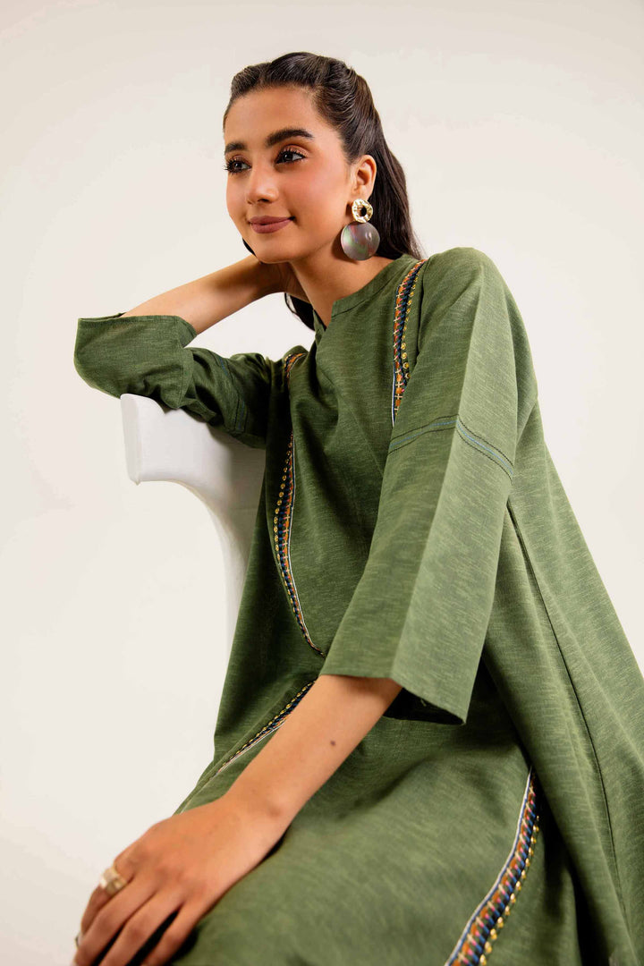 Green Karandi Embroidered Winter Suit