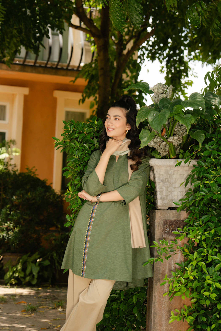 Green Karandi Embroidered Winter Suit