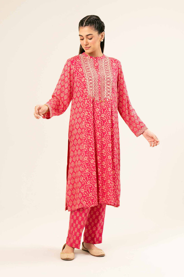 2 Piece Linen Pink Suit