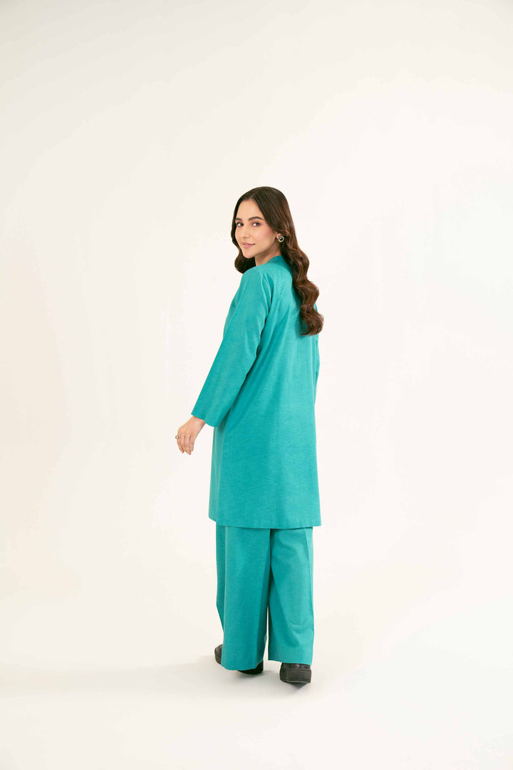 Basic Aqua Green Karandi Co-ord Set