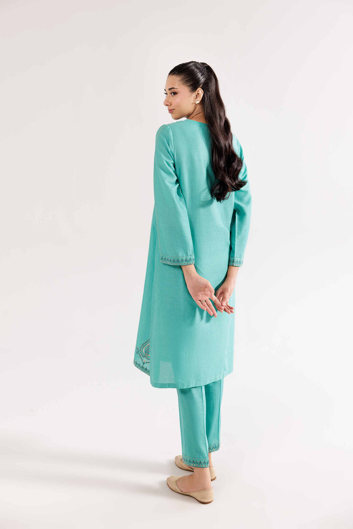 2 Piece Aqua Green Dobby Co-ord Set