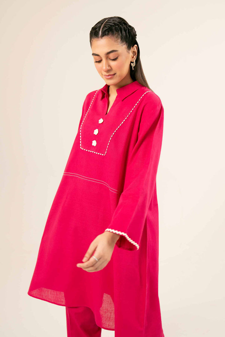 2 Piece Pink Khaddar Co-ord Set