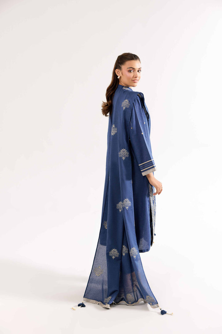 3 Piece Blue Karandi Suit