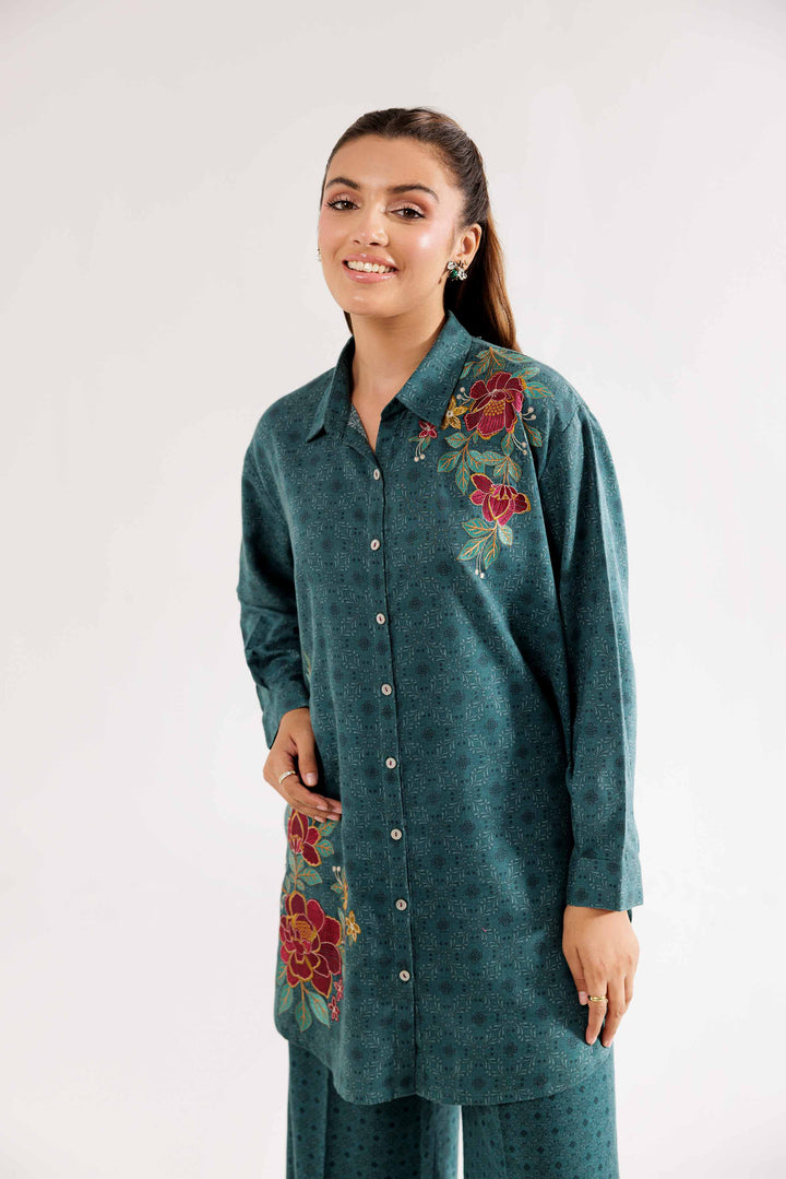 2 Piece Green Karandi Suit