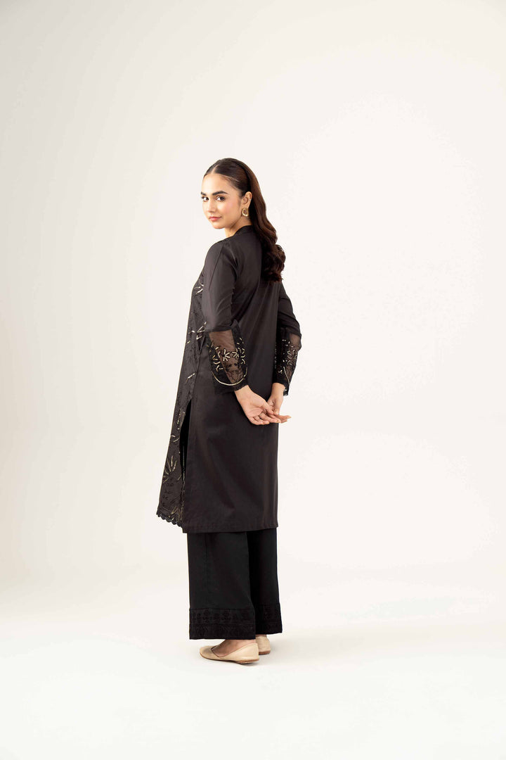 Lawn Black Embroidered Winter Shirt