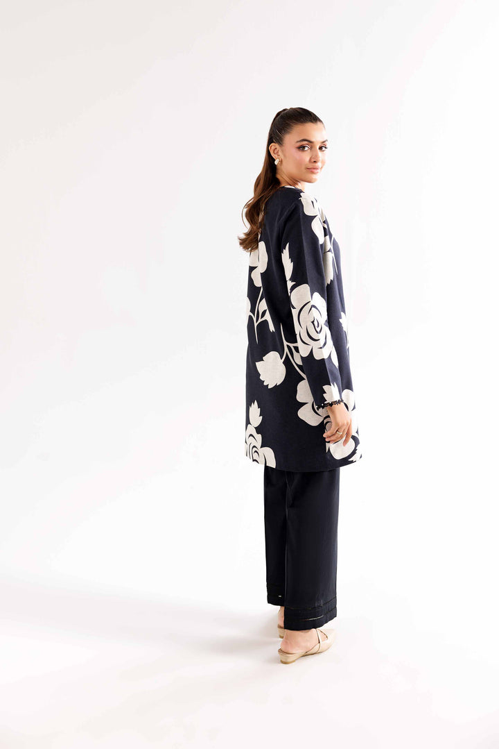 Karandi Black Printed Jacket