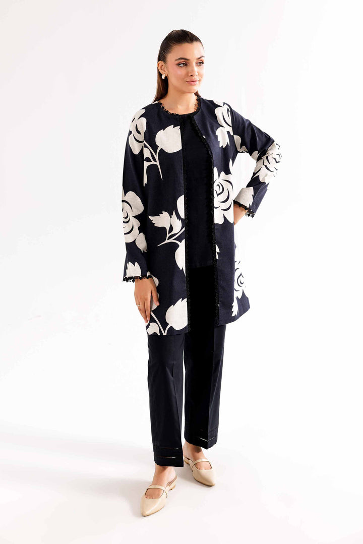 Karandi Black Printed Jacket