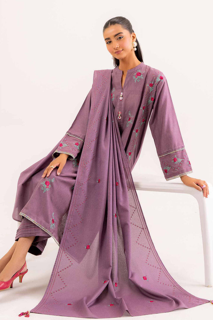 3 Piece Mauve Karandi Suit