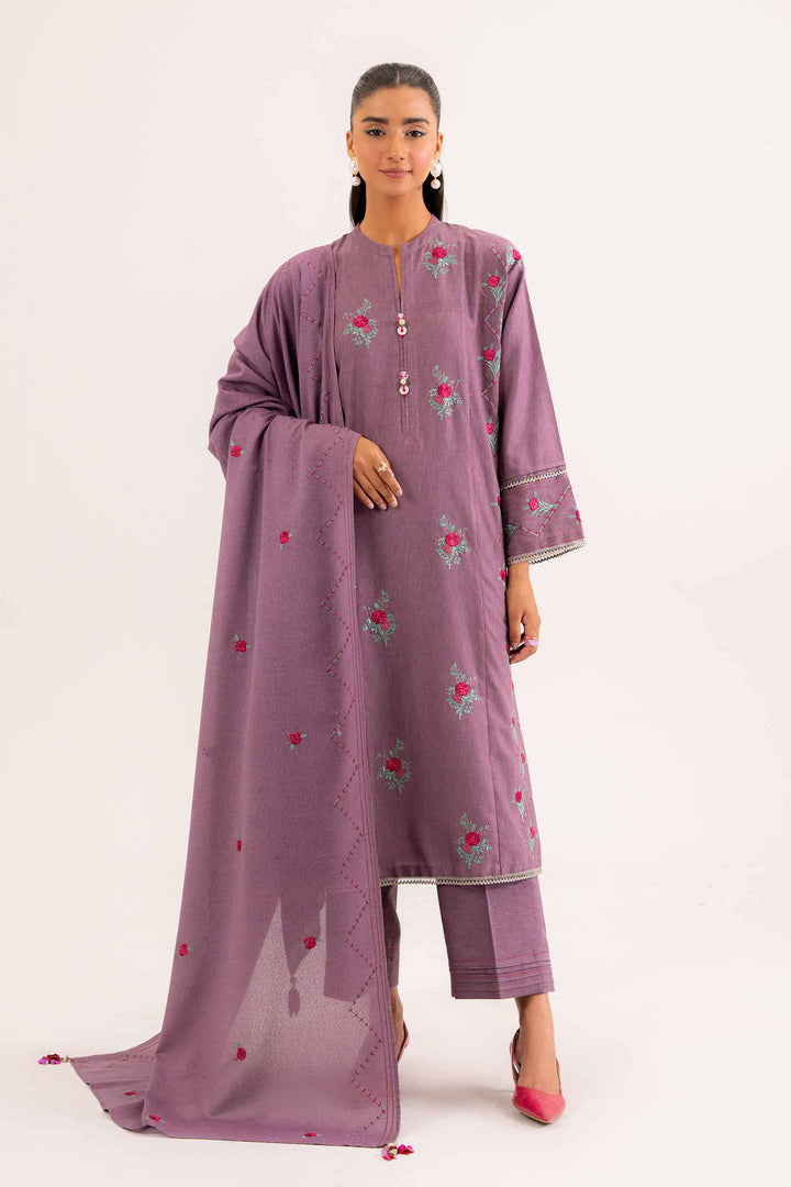 3 Piece Mauve Karandi Suit