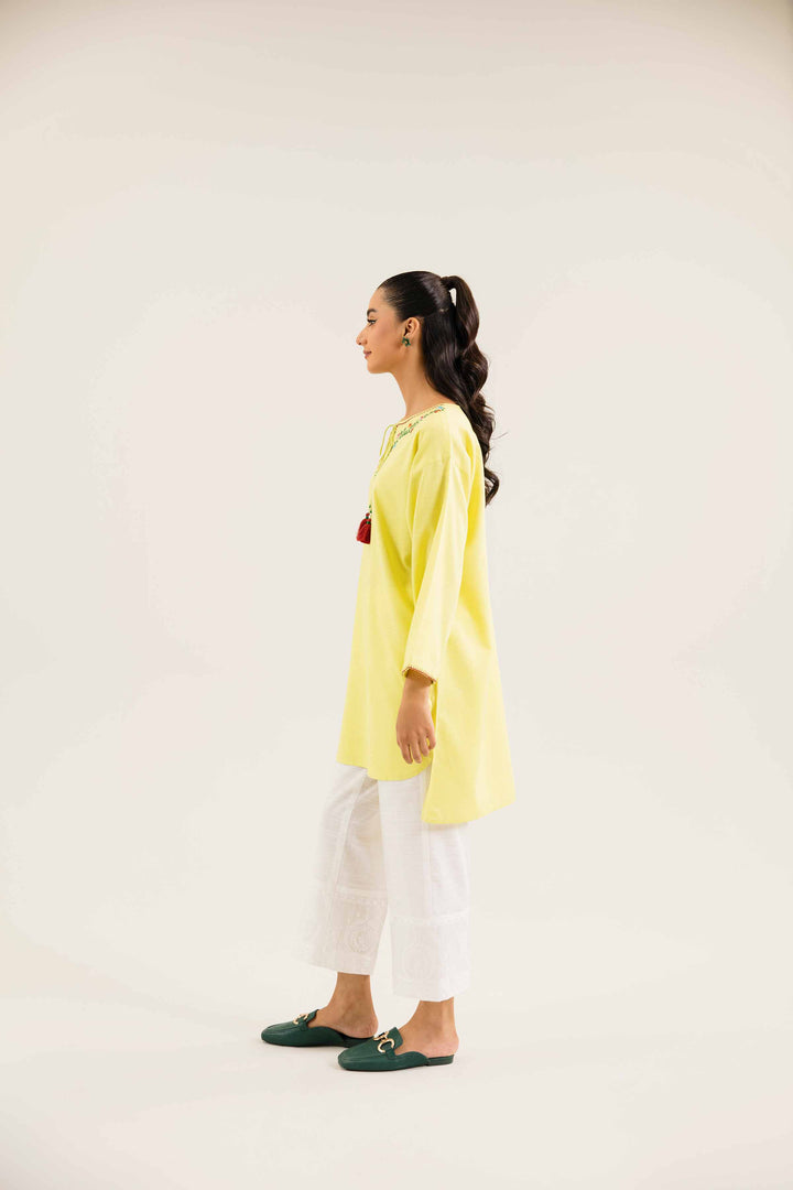 Yellow Karandi Basic Winter Shirt