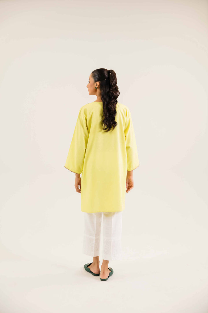 Yellow Karandi Basic Winter Shirt