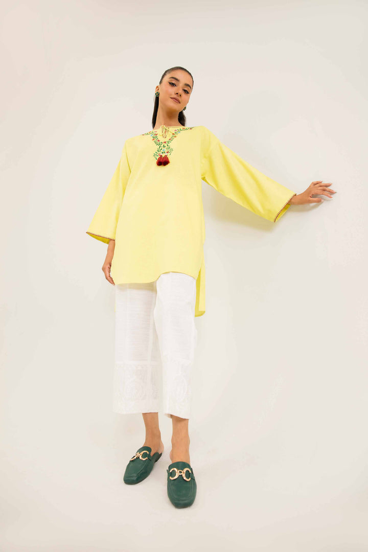 Yellow Karandi Basic Winter Shirt